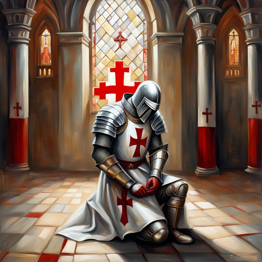 TEmplar Knight in Prayer.