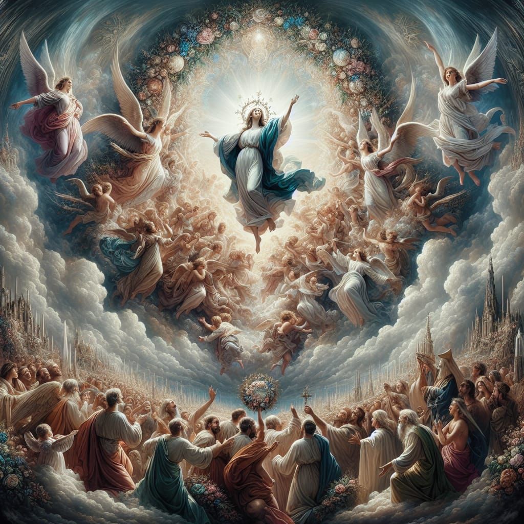 Assumption of Mary: A Heavenly Celebration in Fantasy Art