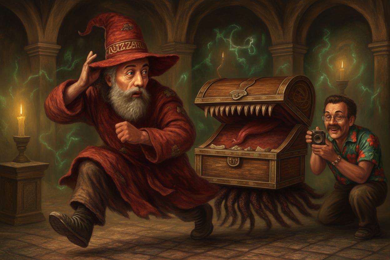 Luggage Chase at Unseen University: Baroque Painting