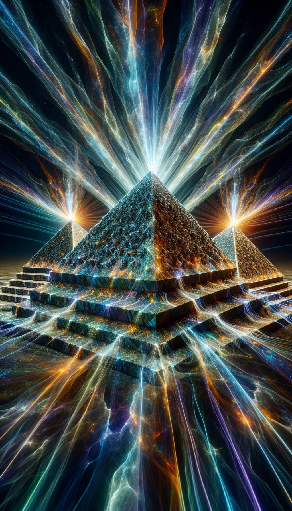 Surreal Egyptian Pyramids Radiating Mystical Energy