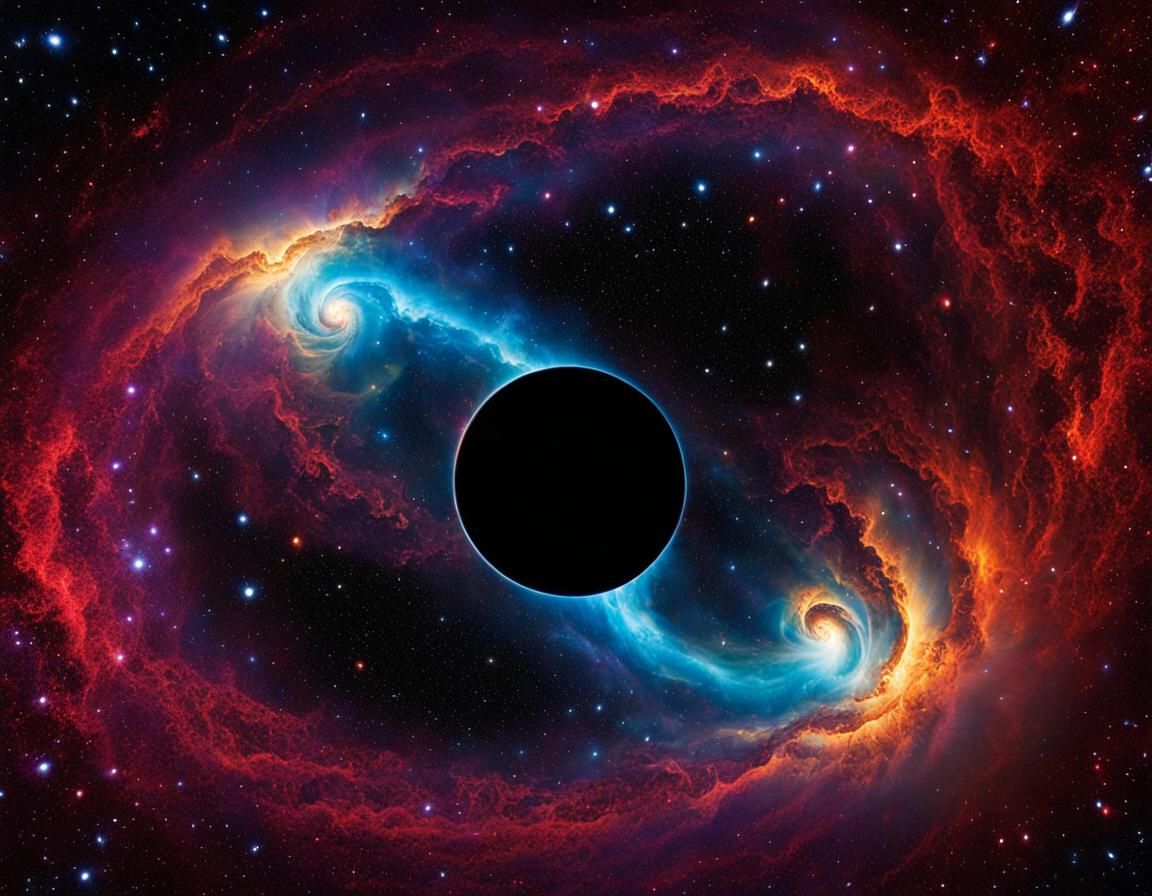 a black hole sucking up the local solar systems.