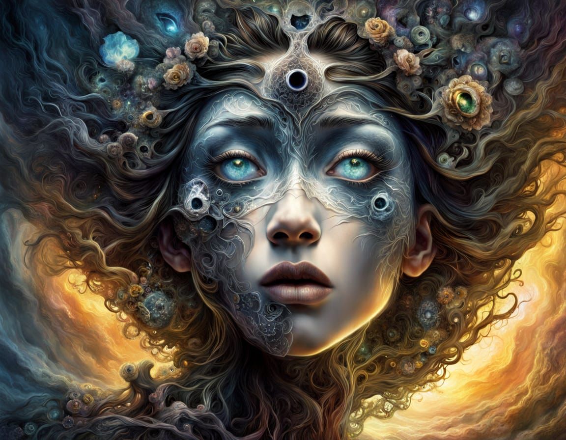 Dark Head Like a Hole in Cinematic Style