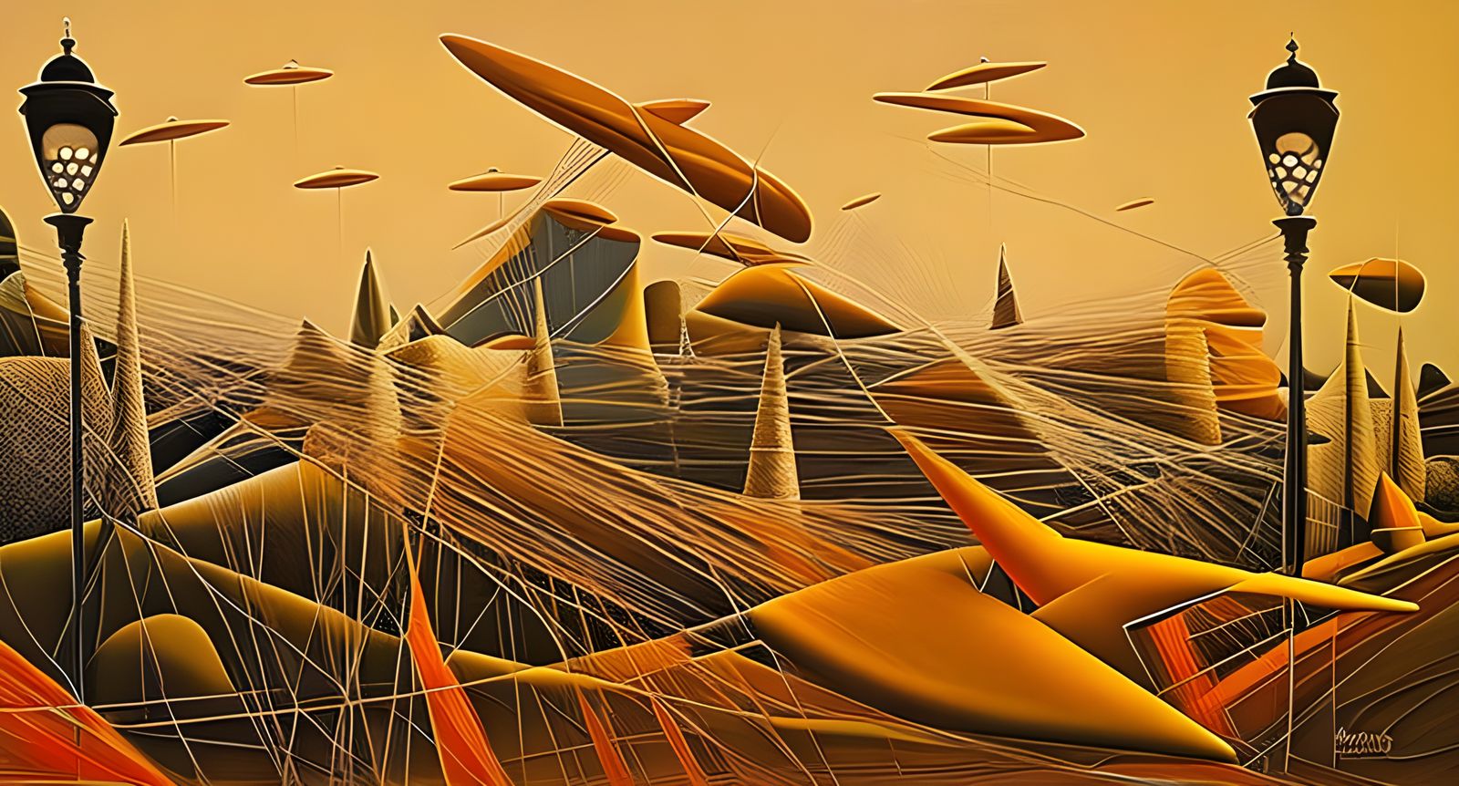 Dreamy Abstract Art with Magic Particles and Light