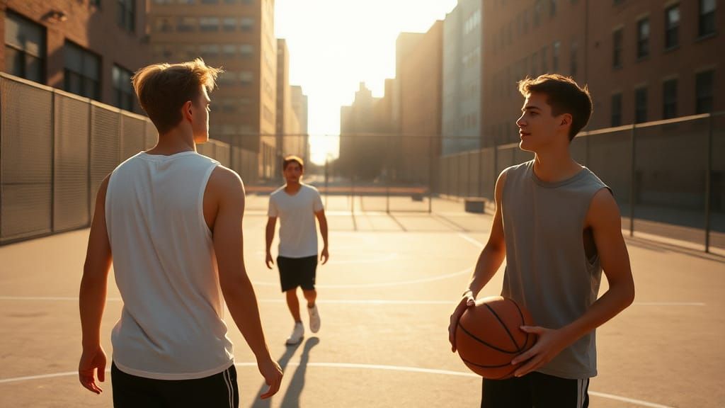 Brooklyn Basketball Game in Snapshot Aesthetic