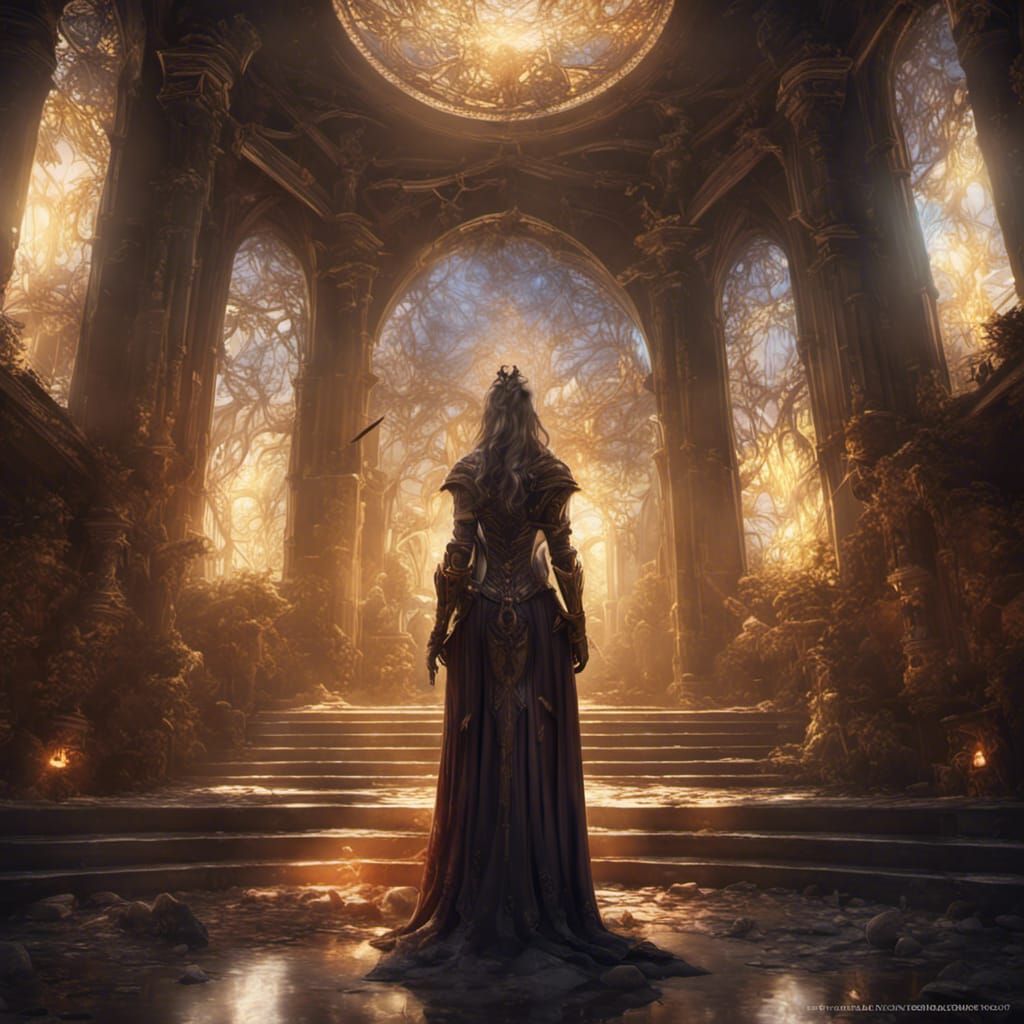 Dark Fantasy Figure Enters the Light