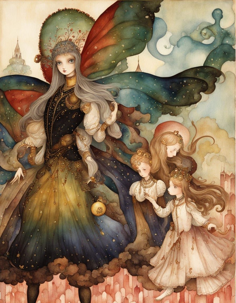 Whimsical Puppy in Renaissance Doublet