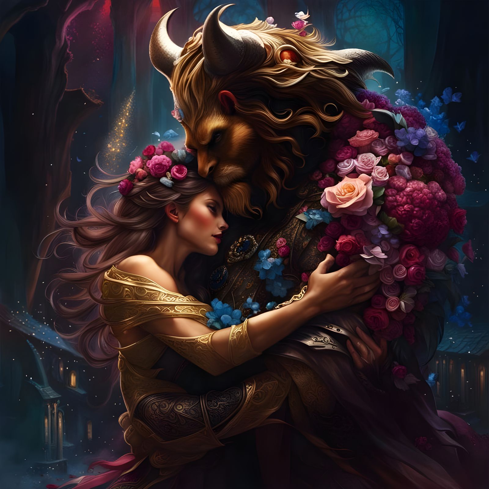 Beauty and the Beast: A Passionate Embrace