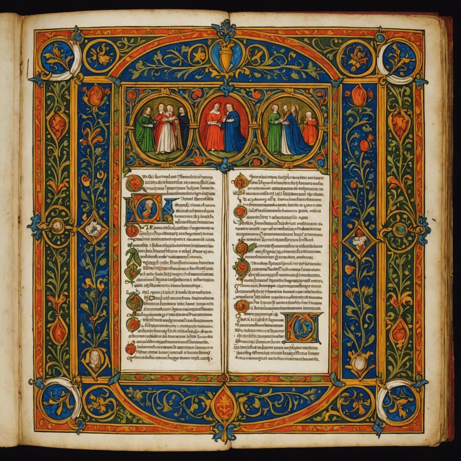 Illuminated Manuscript Page from Shakespeare Tragedy