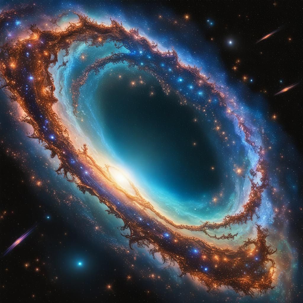 Luminous Andromeda Galaxy in CGI Fine Art