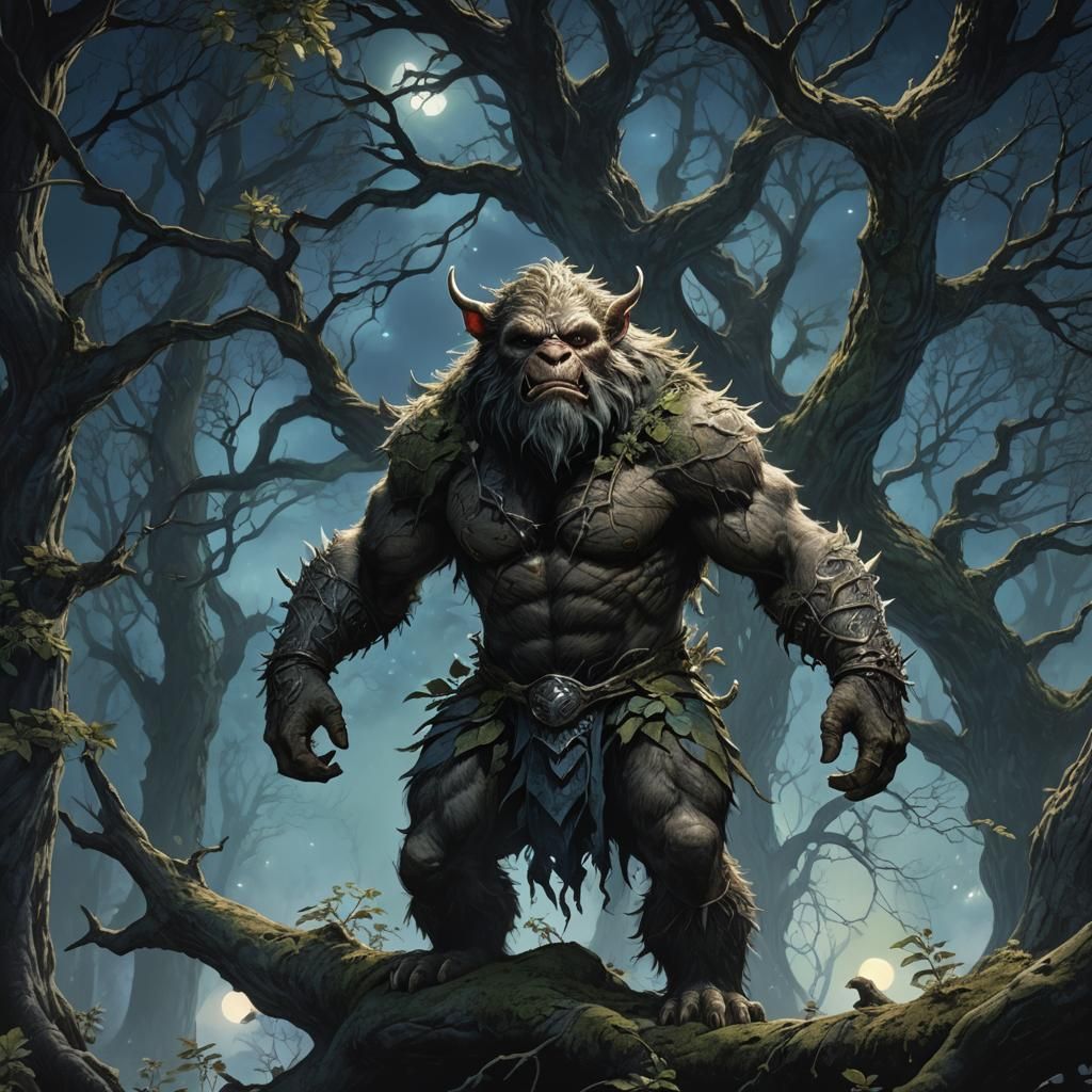Bugbear in Mystical Forest Concept Art