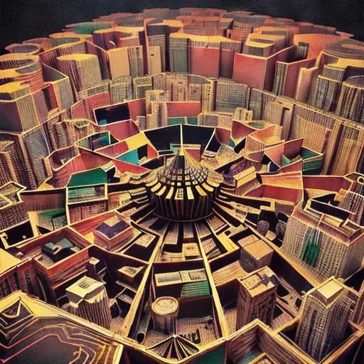 Psychedelic Cornucopia: A Surreal 3D Masterpiece