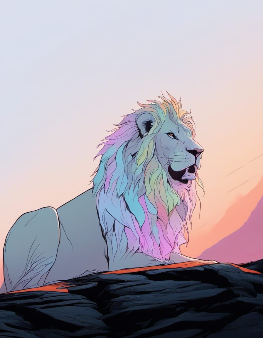 Hyperrealistic Lion of Judah Splash Art