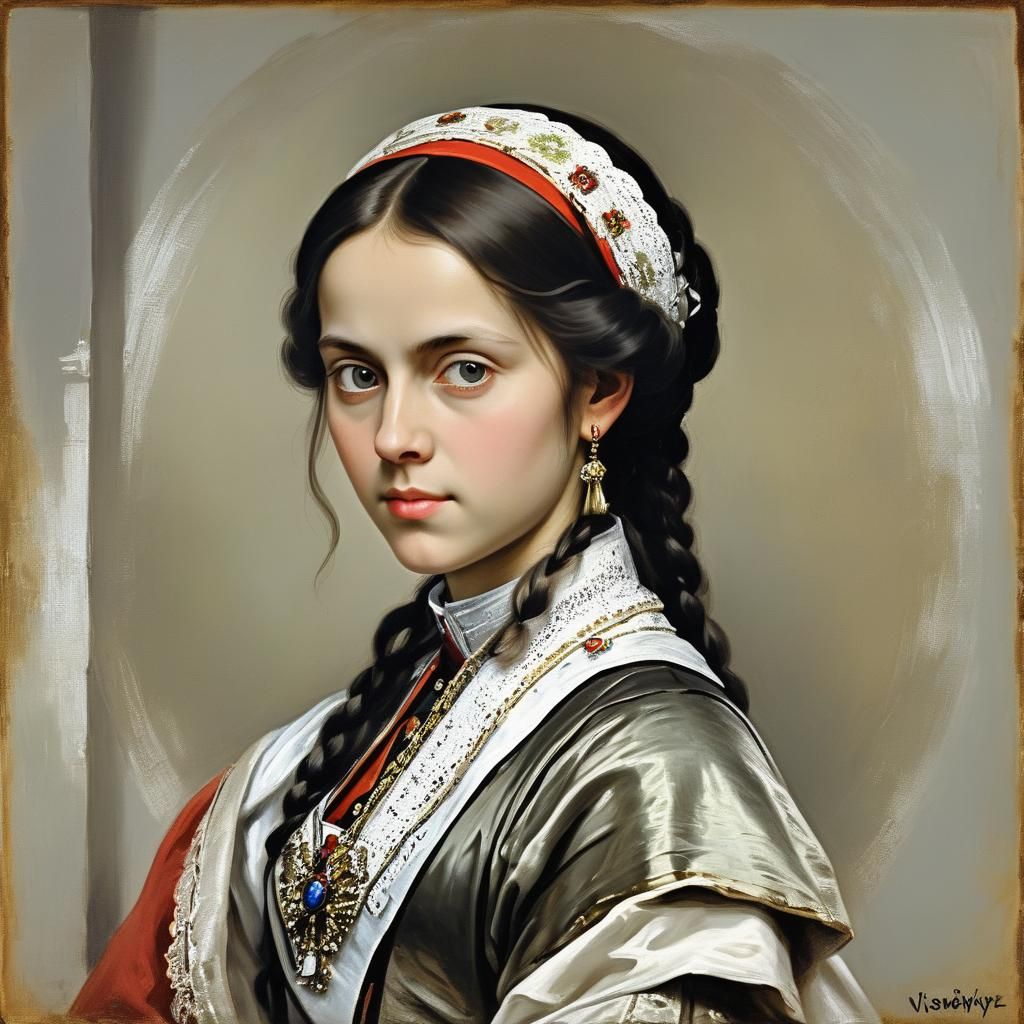 Elegant Classical Portrait in Traditional Style