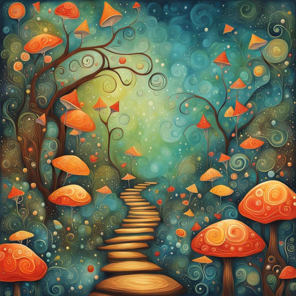 Whimsical Fairy Wonderland Abstract Art