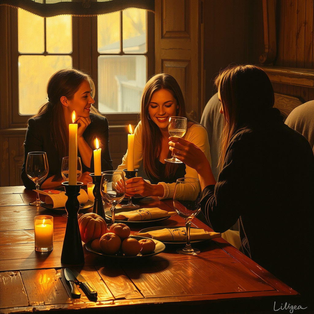 Candlelit Gathering: A Celebration of Gratitude
