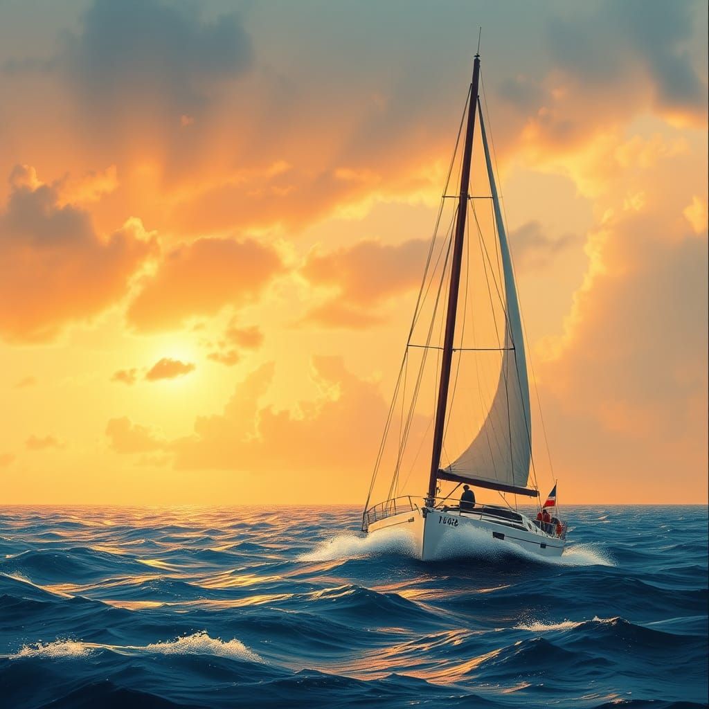 Lost Sailor Navigating Stormy Seas