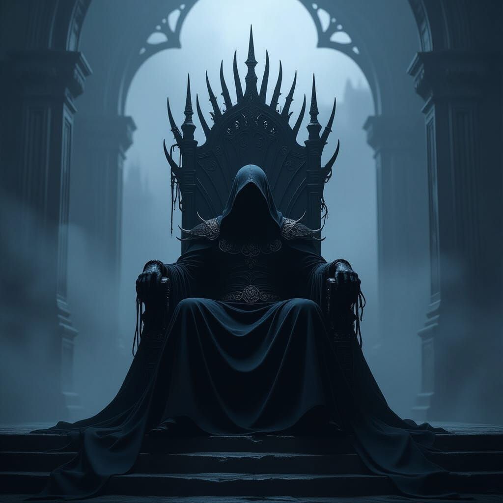 Shadow King on Iron Throne in Eternal Dusk