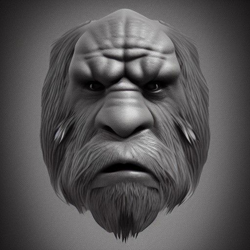 Detailed 3D Render of a Caveman