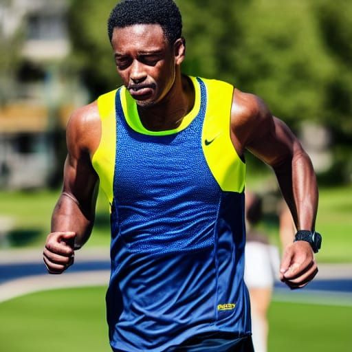 Man in Motion on a Sunny Day