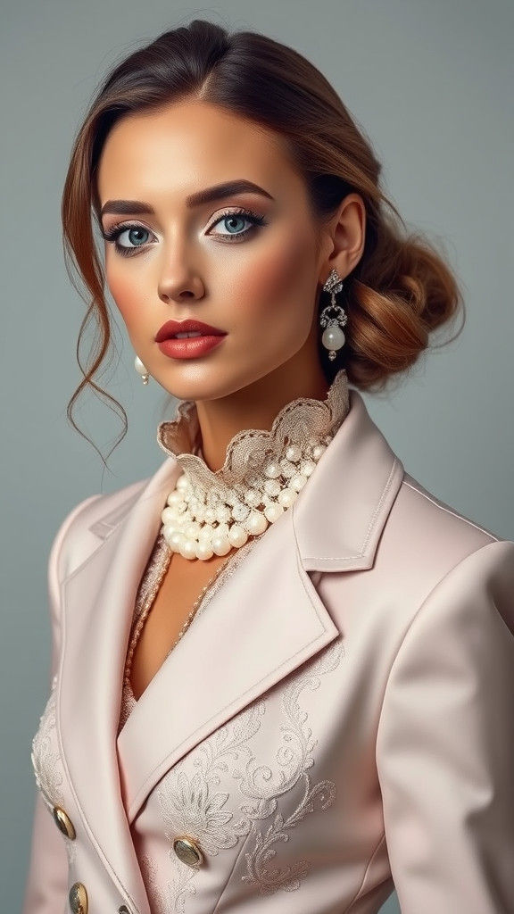Elegant Woman in Chic Modern Outfit, Photorealistic Portrait