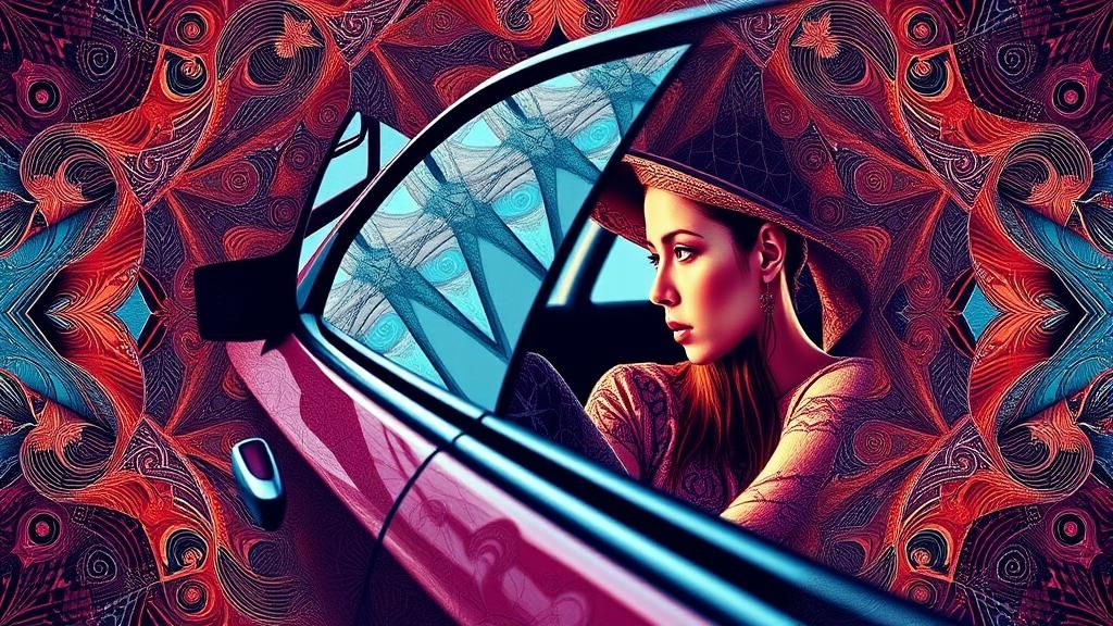 Abstract Symmetrical Portrait in Escher Style