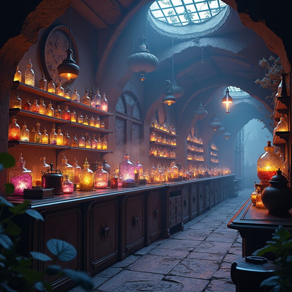 Mystical Flower Potions Apothecary in Unreal Engine 5