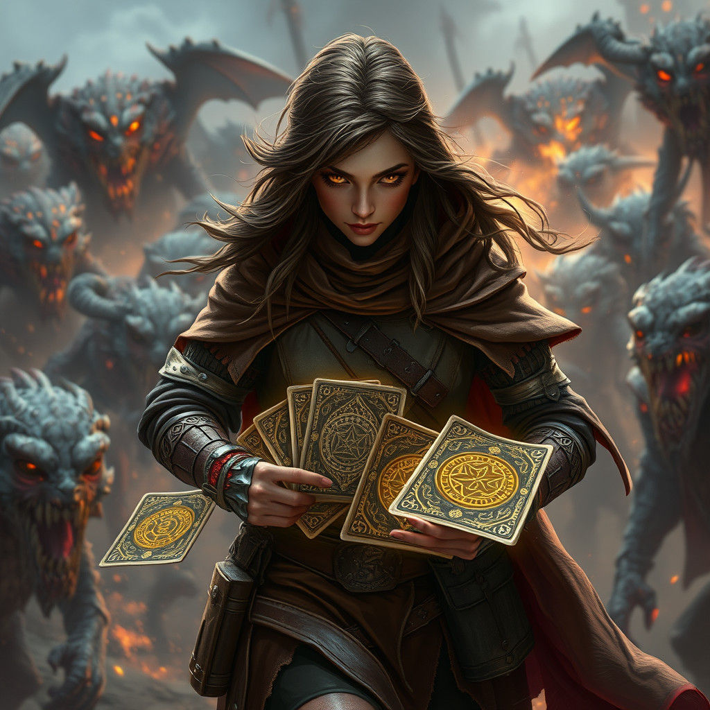 The magician and her cards