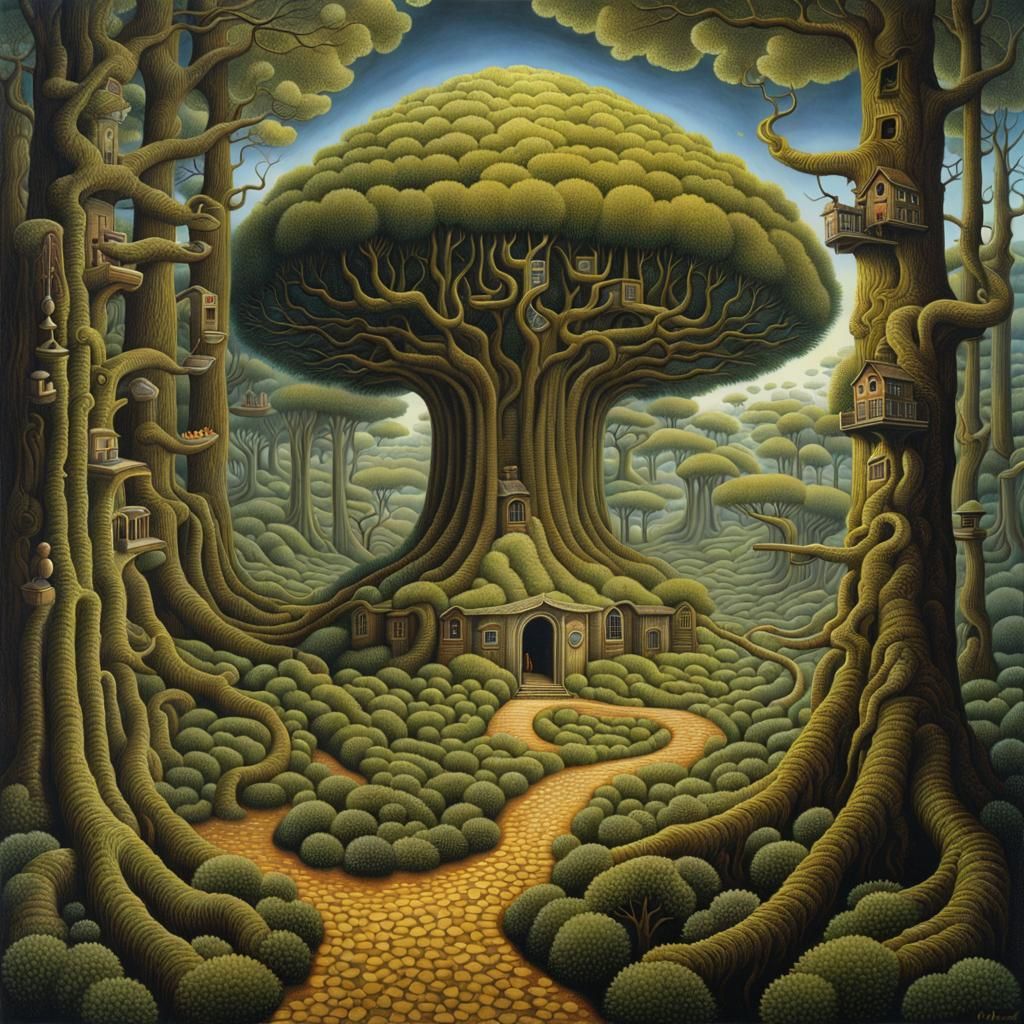 Eldritch Forest in Surreal Style