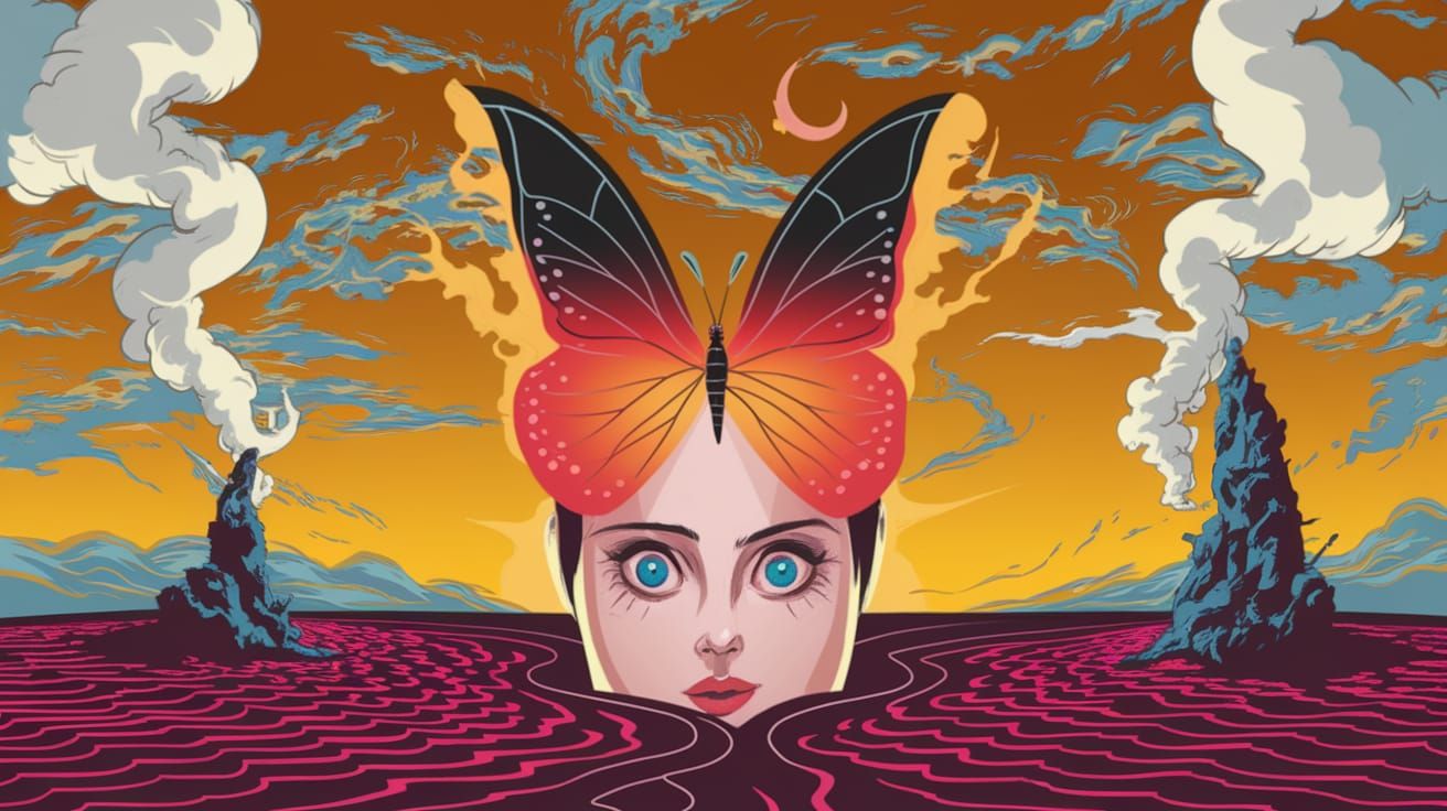 Surrealistic Portrait of the Queen of Dust and Stars