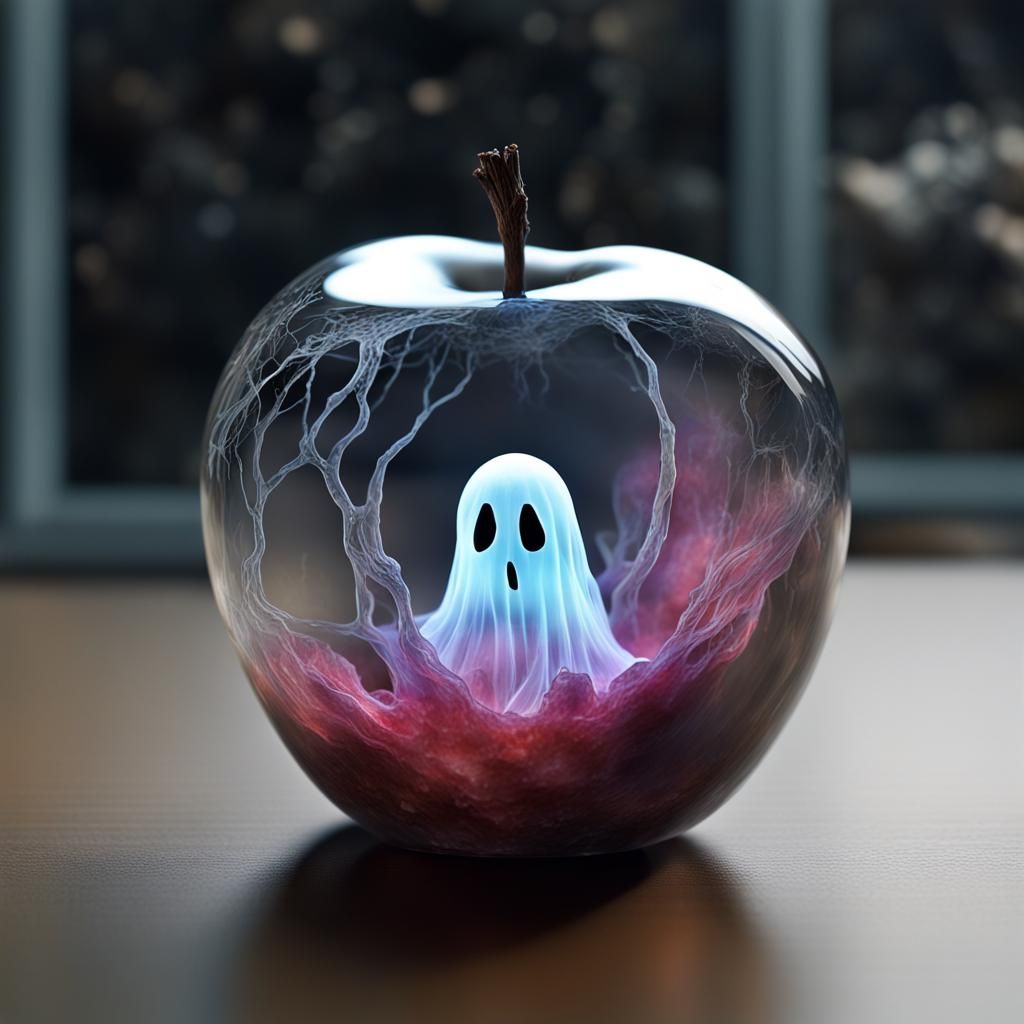 Ghost in Crystal Apple with Galaxy Details