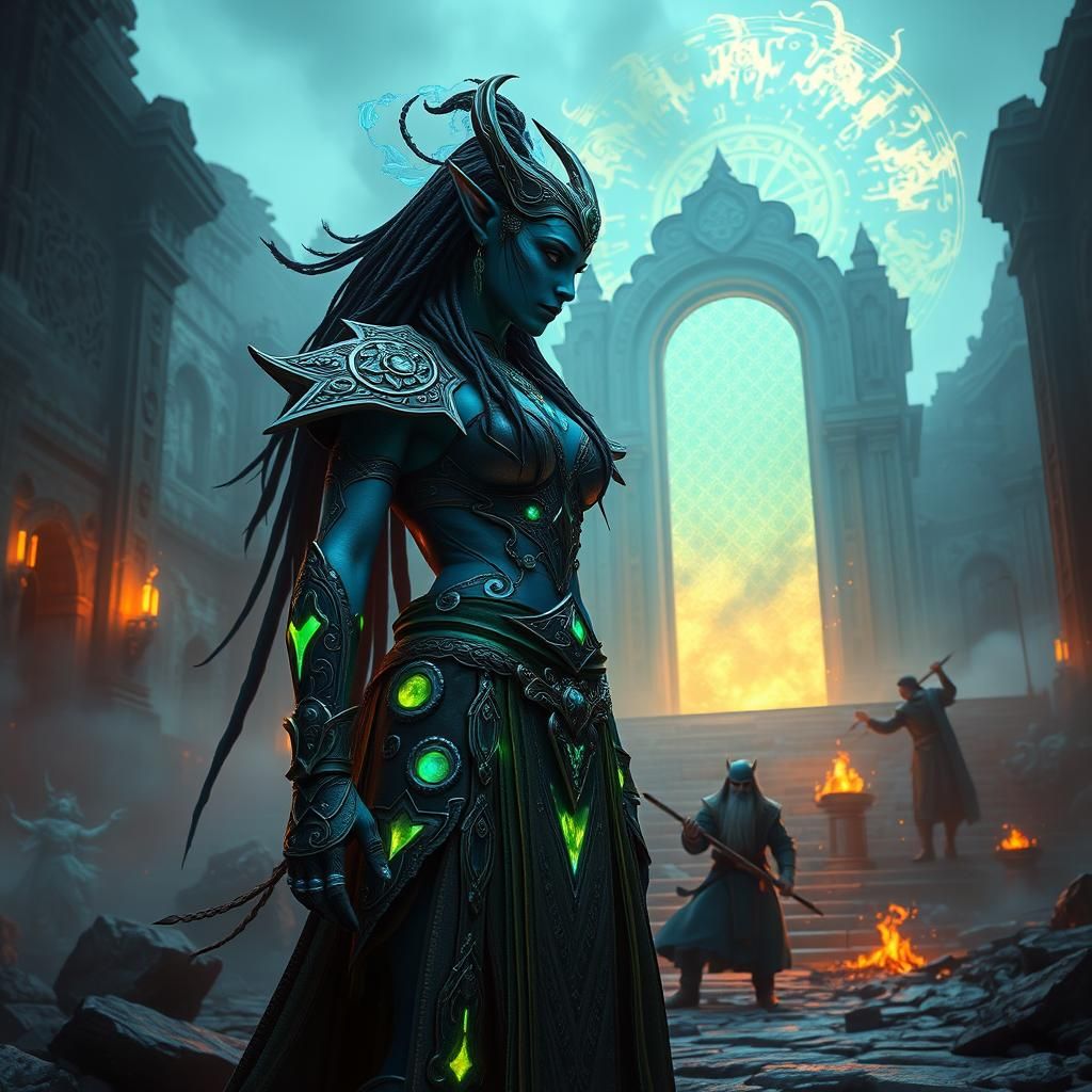 Avatar Warrior vs Magician in Fantasy Ruins