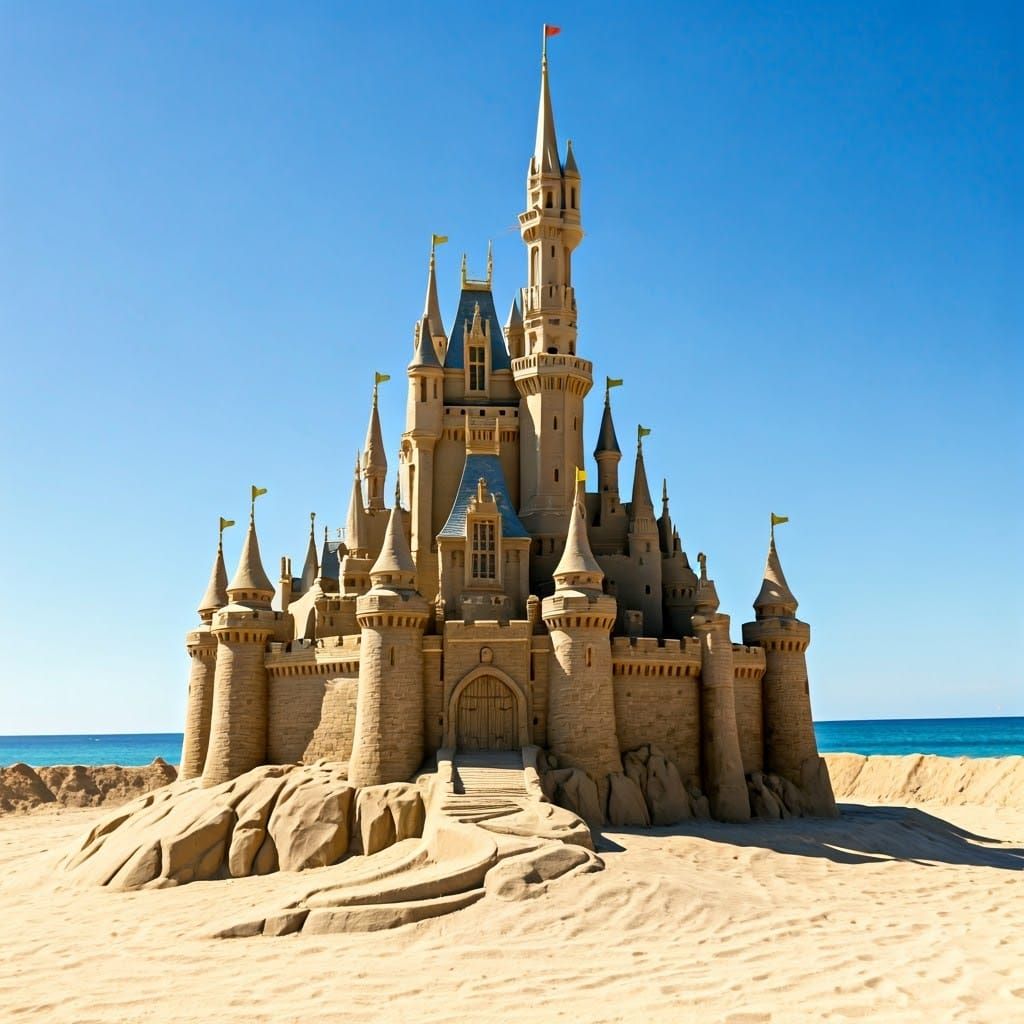 Sandcastle: A Disney Princess Castle Made of Sand