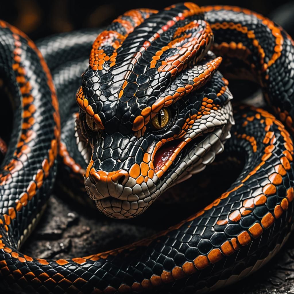 aufrechte Cobra Schlange im Portrait die gefährlich bedroht