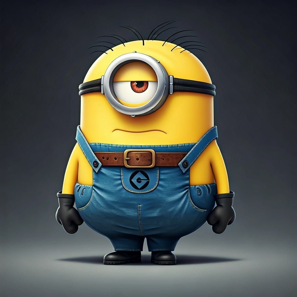 Minion's Baggy Pants: A Cartoon Illustration