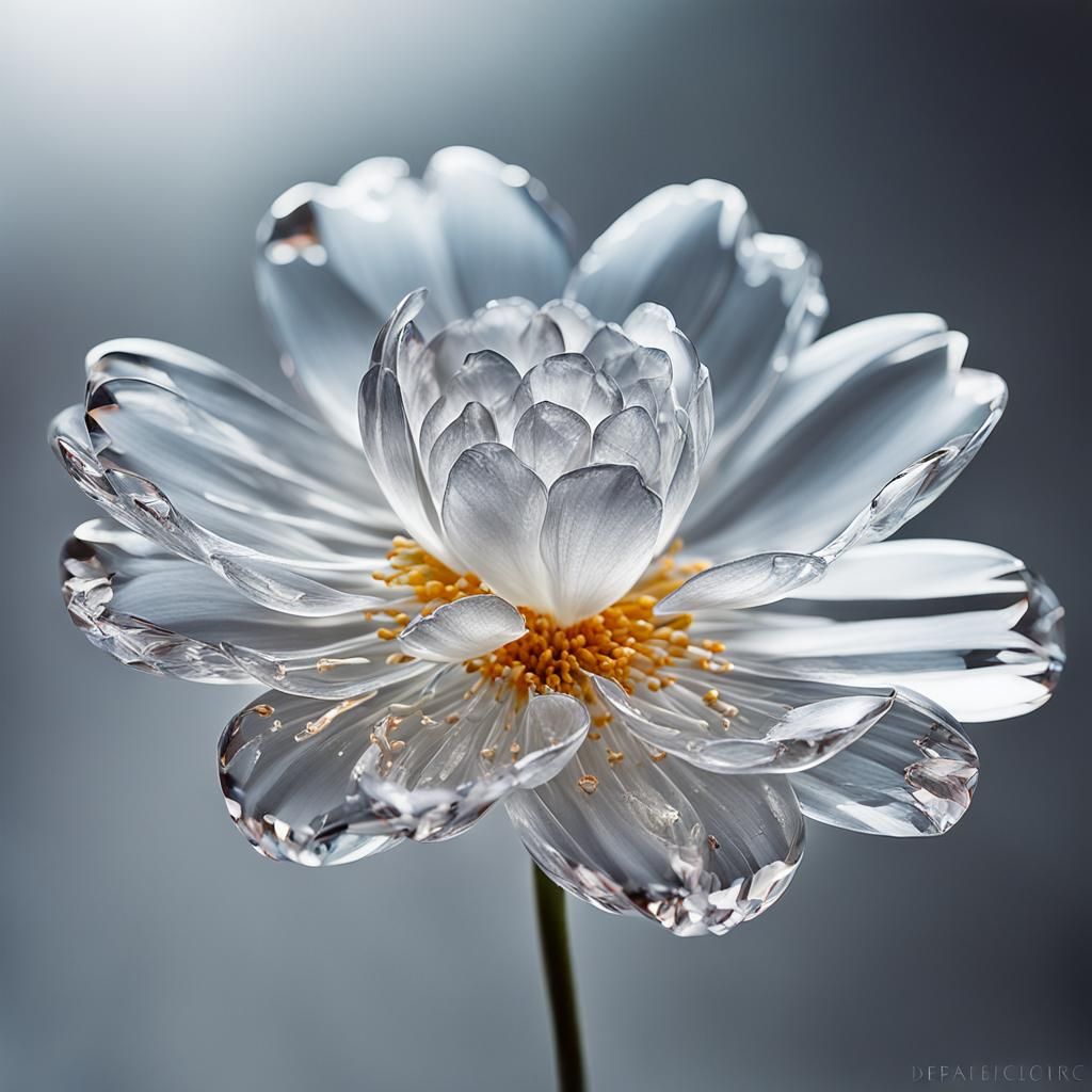 Crystal Flower Macro: Prismatic Light Refraction