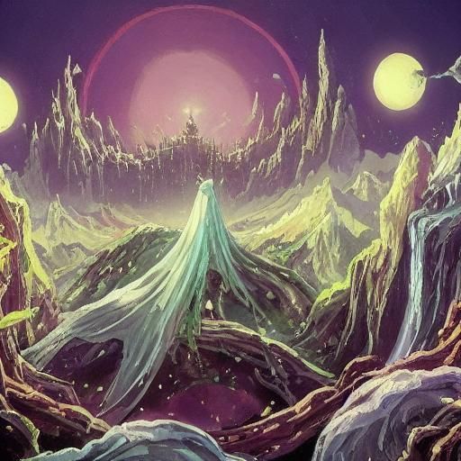 Fantasy Rock Band Performance in Comic Art Style