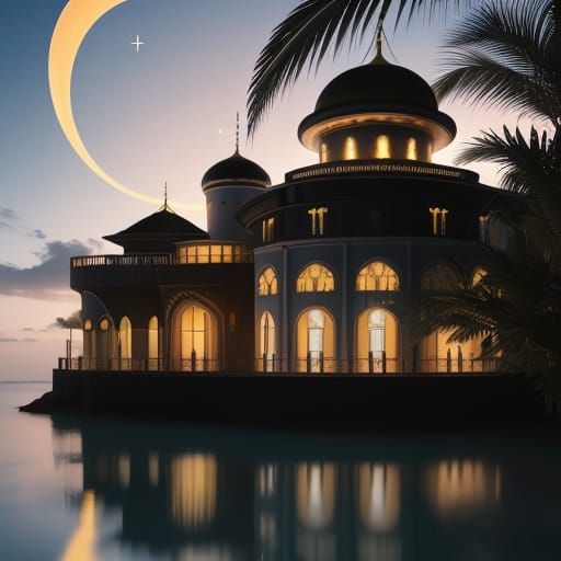 Elegant Black and White Arches in Hyperrealistic Style