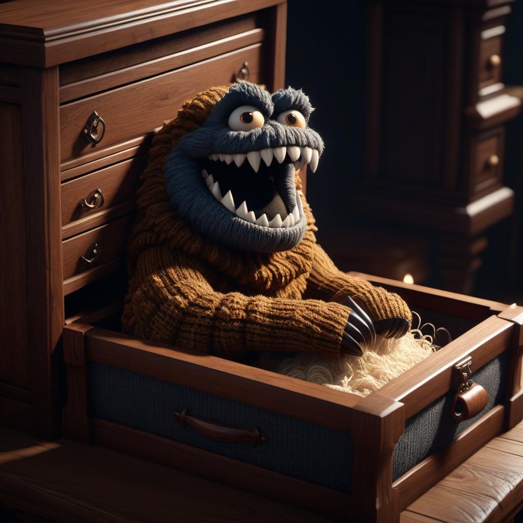 Monster with Sock, 3D Game Cinematic Graphics