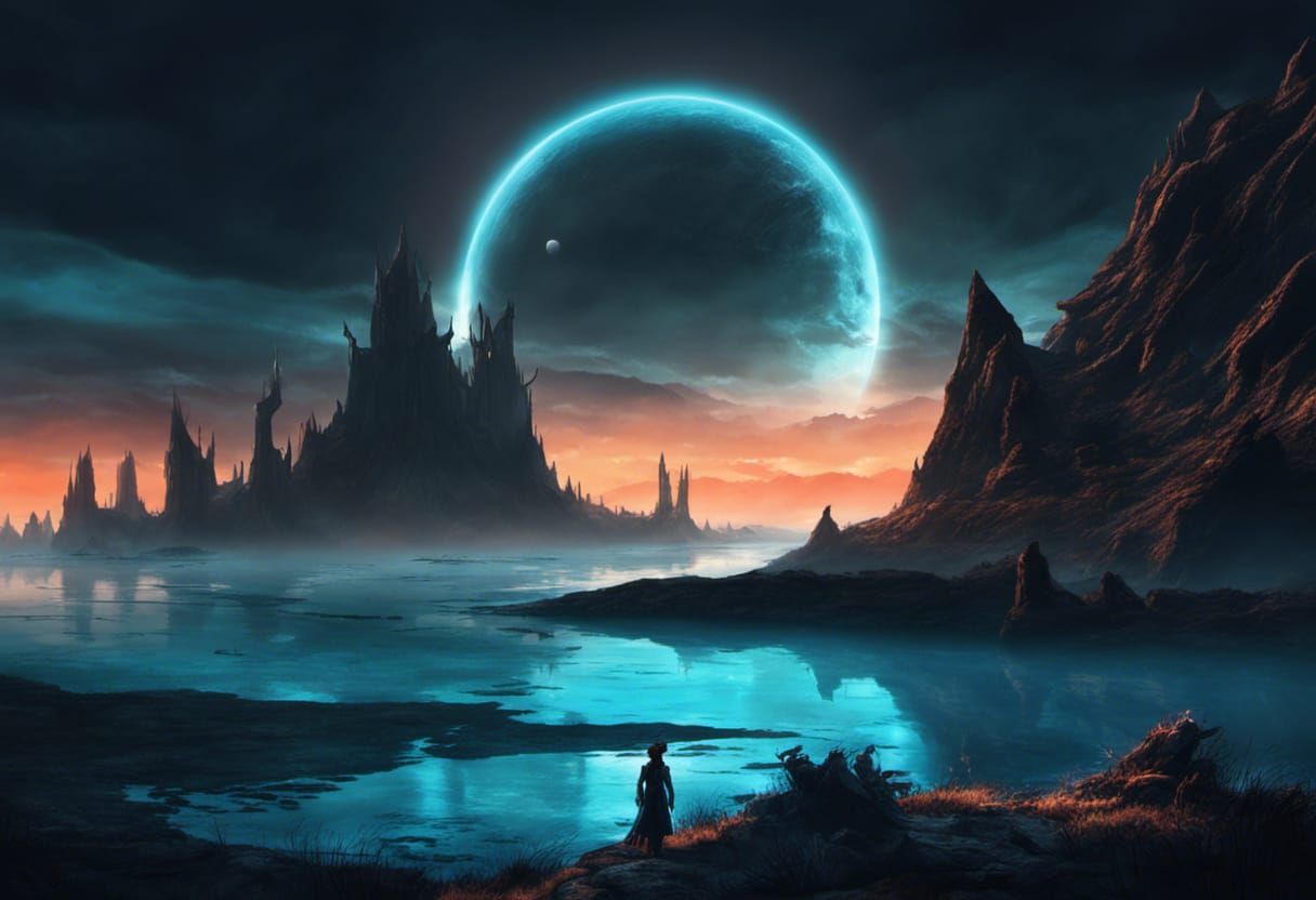 Cinematic Moonlit Fantasy Landscape