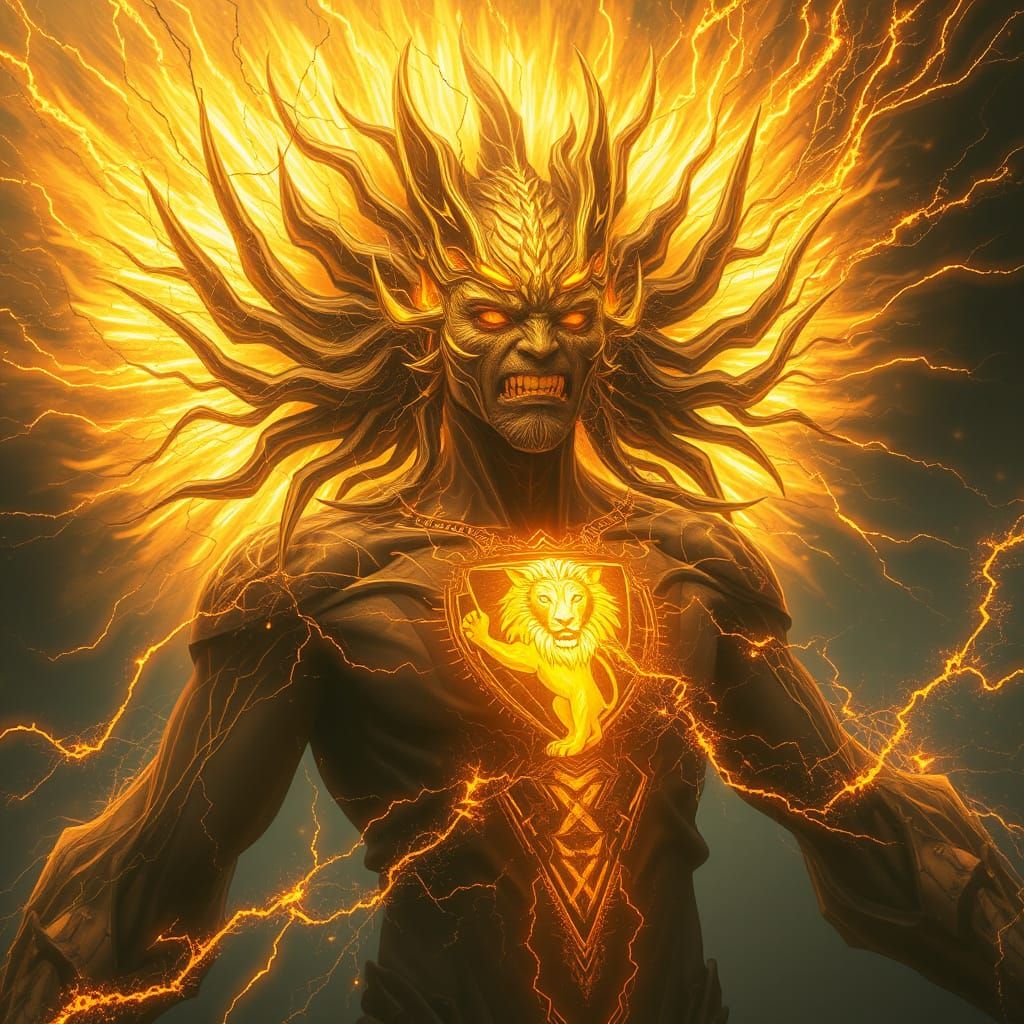 Ethereal Fury of Kael's Lineage in Golden Glory