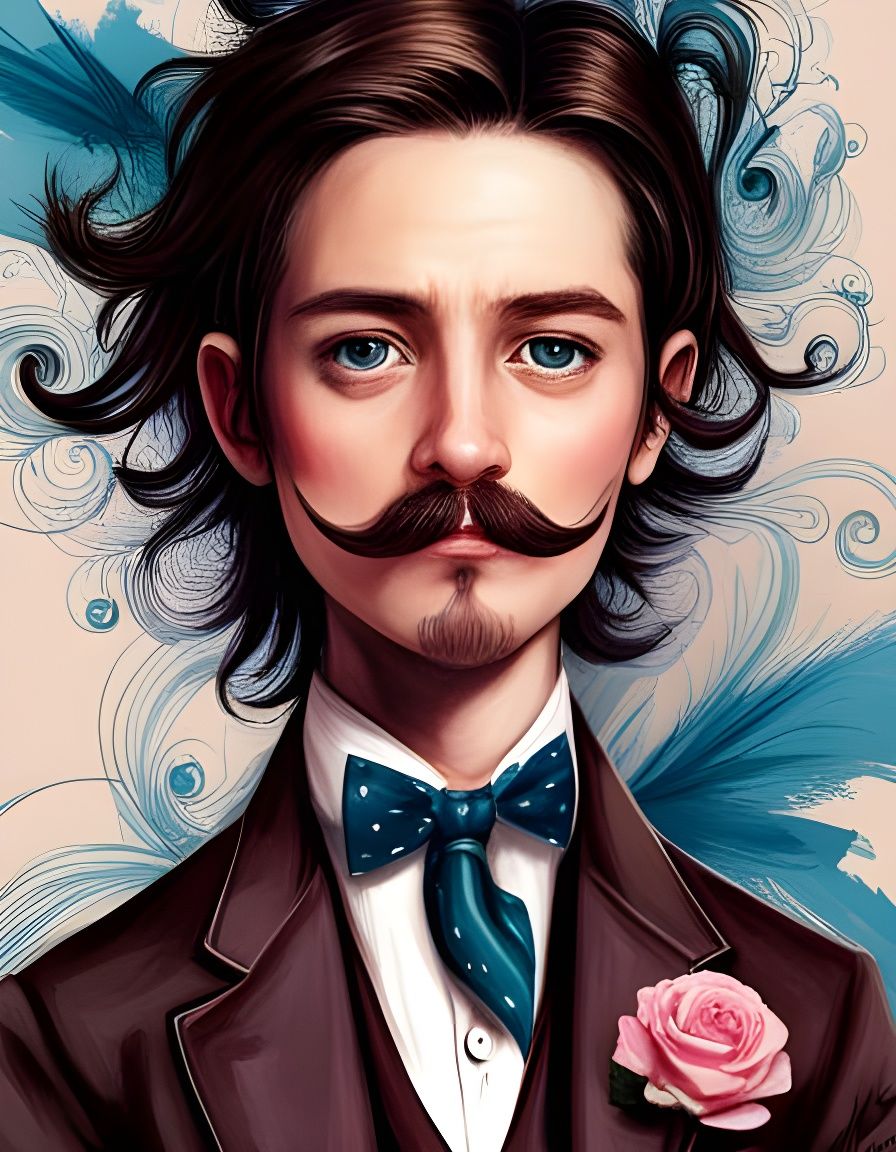 Elegant Dandy Portrait in Pixar Style