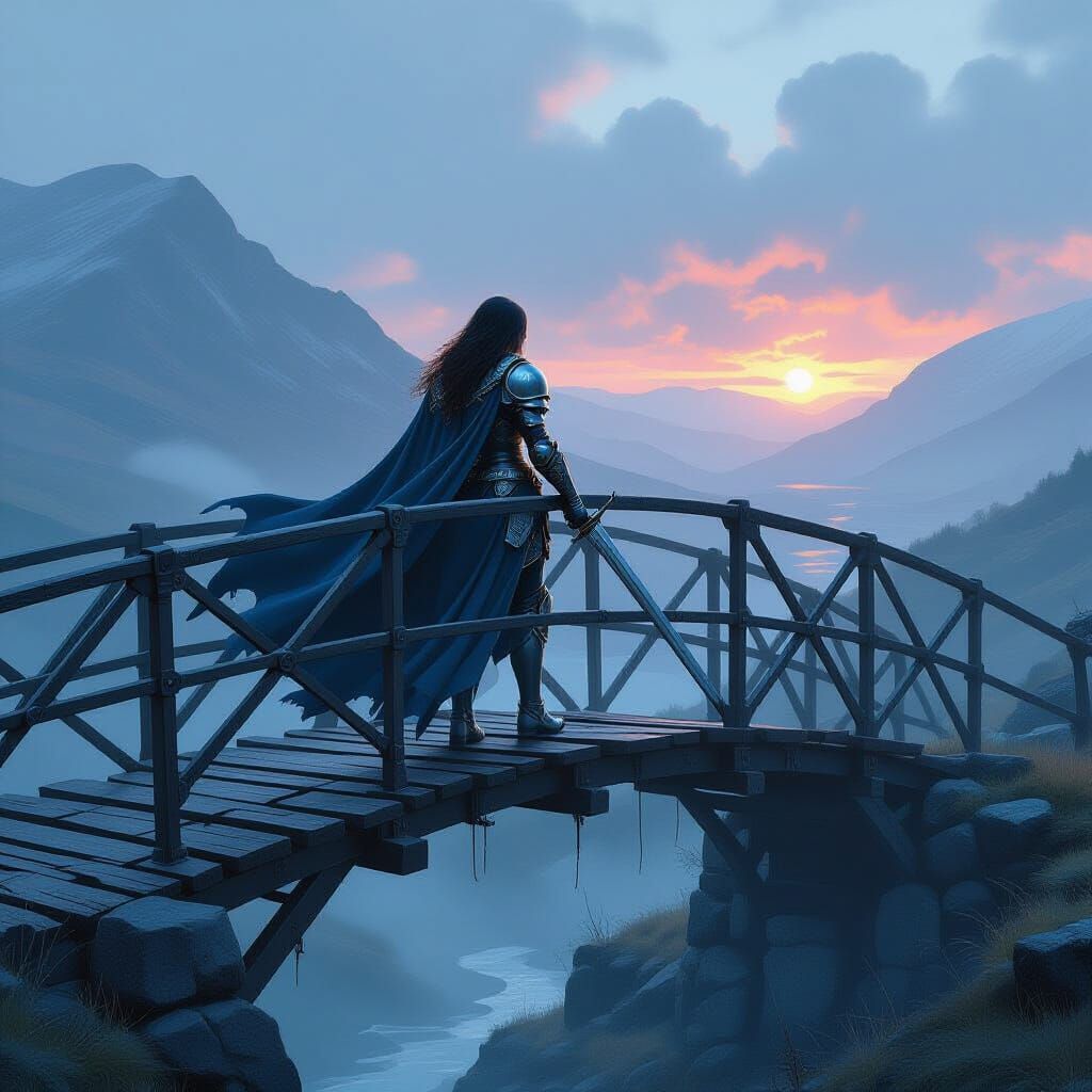 Medieval Superheroine in Scotland: Fantasy Concept Art