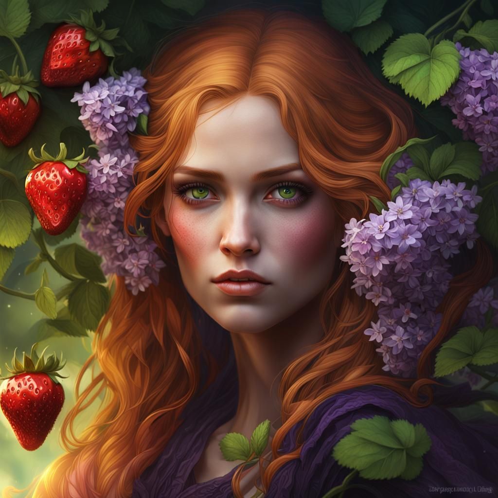 Gothic Beauty with Green Eyes: A Dark Fantasy Portrait