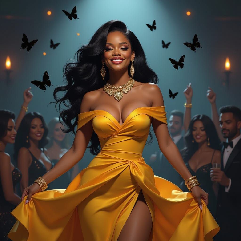 Supervillain Papillon Dancing in Nightclub