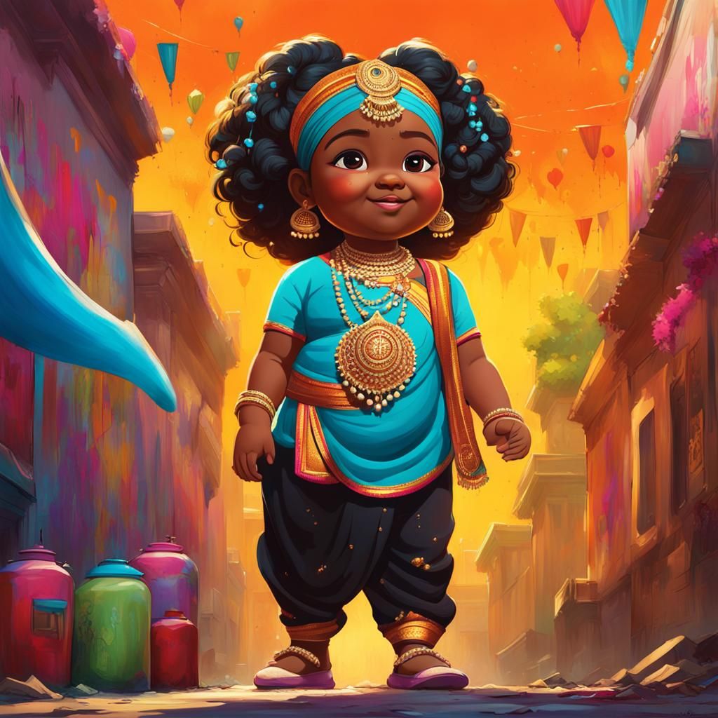 Indian Wedding Sari With Graffiti Art in 3D