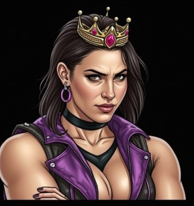 Rhea Ripley: Queen of the Ring in Comic Book Style
