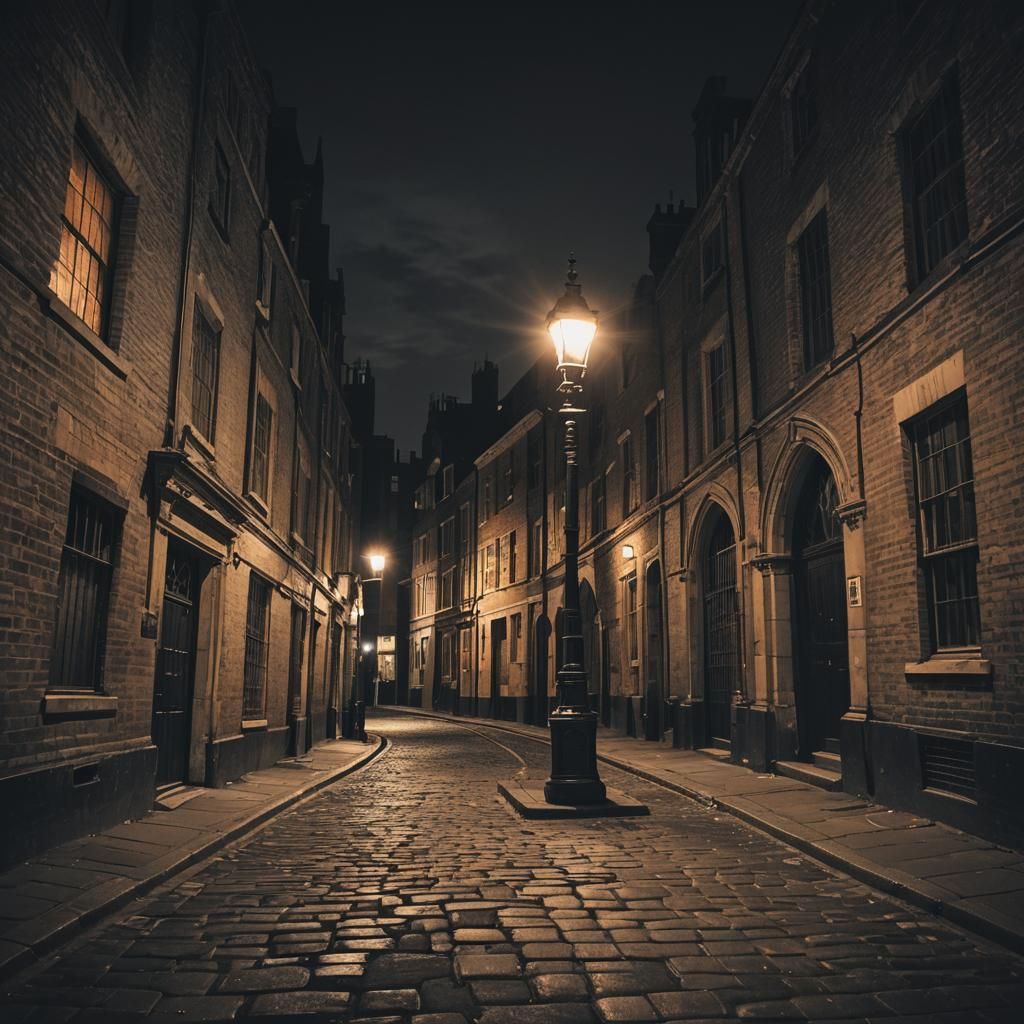 Eerie Gothic Blackfriars London Nightscape