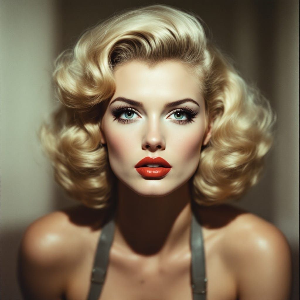 1950s Pin-Up in Soviet Constructivism Style