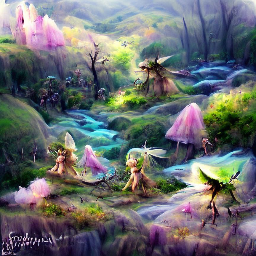 Ethereal Fairies in Enchanted Forest