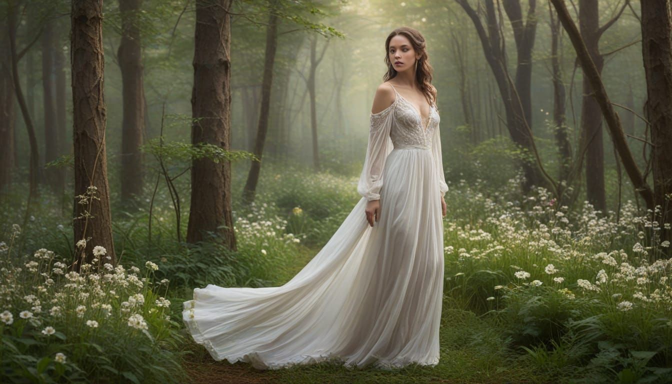 Ethereal Neo-Romantic Portrait in Soft Focus
